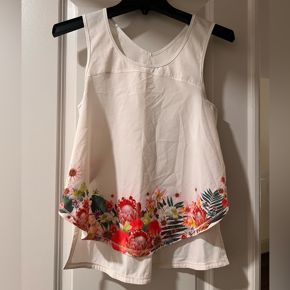 Lululemon floral split side tank